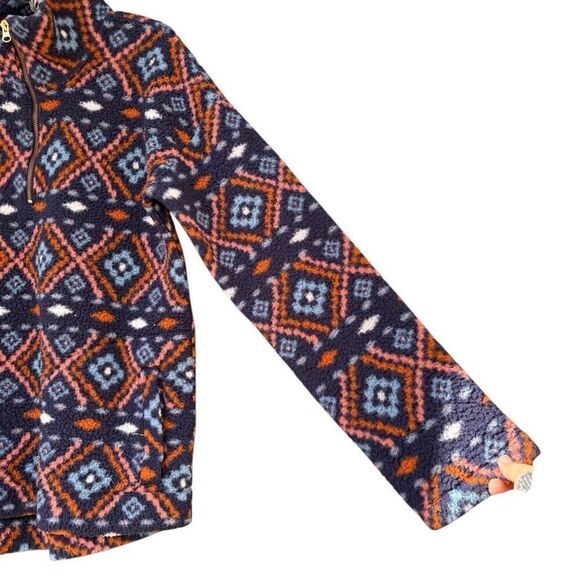 Old Navy Blue Plush Sherpa 1/4 Zip Pullover Fleece Sweatshirt Jacket Large Outdo - Picture 7 of 9